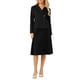 thumbnail image 2 of Conjunto de falda de 2 piezas INSPIRE CHIC para mujer, blazers de doble botonadura y faldas en línea A, M negro, Otoño Invierno 2025, 2 of 5