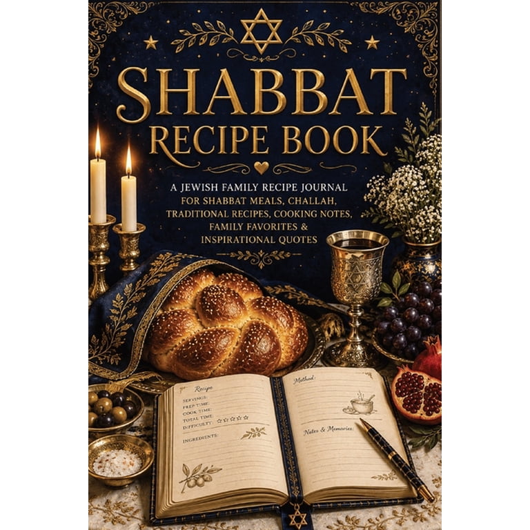 Shabbat Recipe Book: A Jewish Family Recipe Journal photo 1