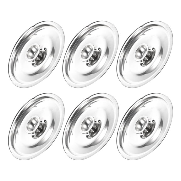 OULII 6Pcs Stainless Steel Pan Lids Universal Covers for Kitchen Cookware Pots