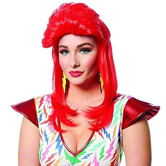 Super Seventies Adult Costume Wig | Red