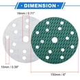 thumbnail image 6 of 50pcs Sanding Discs 6 Inch 15 Hole 240 Grit Hook and Loop Sandpaper Universal for Automotive Repair Blue, 6 of 7