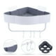 thumbnail image 3 of soporte de almacenamiento sin perforaciones, organizador de baño, estante de pared triangular con gancho, 3 of 3