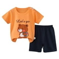 thumbnail image 1 of Ensemble de Pyjamas pour Garçons, Col Rond, Confort Doux, Tenue d'Été pour Filles, Taille 4-5 Ans, 1 of 2