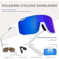 thumbnail image 5 of KAPVOE Polarized Cycling Sunglasses Sports Sunglasses, UV400 Protection Running Fishing Driving Baseball Glasses for Men Women, 5 of 6