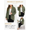 thumbnail image 6 of DOKOTOO Plus Size Cardigan for Womens Long Sleeve Casual Open Front Asymmetrical Knit Light Cardigans Sweater(1X-5X), 6 of 8