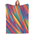 thumbnail image 2 of Manta de cama Rainbow Pride LGBT para salas de estar y dormitorios A008 80" X 60", 2 of 8