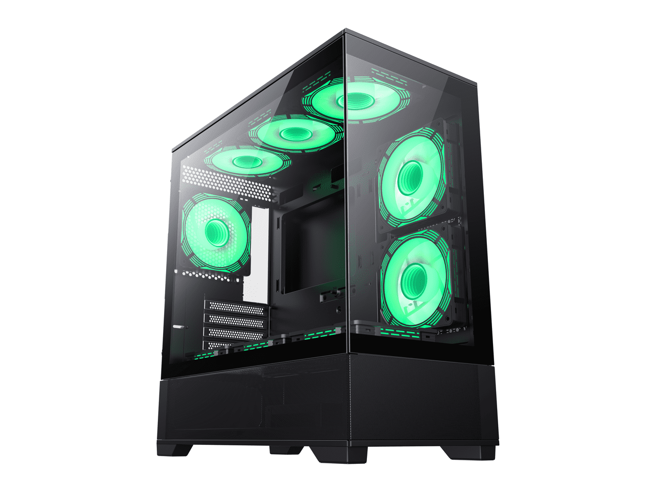 GAMEMAX VISTA MB Black USB3.0 Micro-ATX Tower Tempered Glass Computer Case. Fan is Not Included.