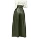 thumbnail image 4 of Pantalones Elásticos de Cintura para las Mujeres de Cintura Alta Plisado Pantalones de Flare con Bolsillos de Color Sólido Casual Saliendo Pantalones Largos, 4 of 6