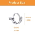 thumbnail image 2 of Ubuymart Paquete de 2 anillos de ganchillo para dedos, anillo de tensión de ganchillo ajustable, guía de hilo abierta de metal, soportes para dedos, dedales para tejer para ganchillo, color plateado, 2 of 5