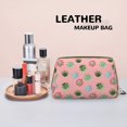 thumbnail image 4 of Succulents pink Makeup Bag, Leather Waterproof Travel Toiletry Bag, Large Capacity Cosmetic Bag Make up Bags Organizer fro Travel Size Toiletries Women Girls, 4 of 4