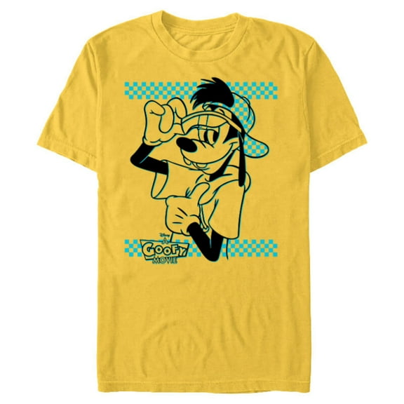 Disney A Goofy Movie Max Goof 90s - Short Sleeve Blended T-Shirt for Adults -Customized-Yellow