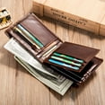 thumbnail image 5 of TAZAG Men's Genuine Leather Simple Bi-fold Wallet Anti-theft RFID Card Holder, 5 of 5