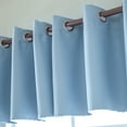 thumbnail image 3 of Cortinas opacas de poliéster azul cielo con aislamiento térmico para dormitorio y sala de estar., 3 of 4