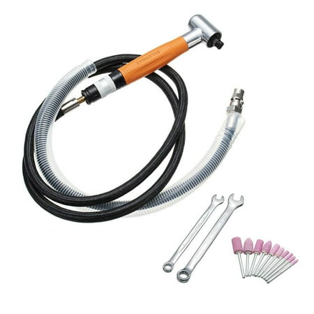 

90 Degree 3mm Pneumatic Angle Air Micro Die Grinder Pencil Style Polisher Tool Accessories Kit