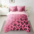 thumbnail image 2 of Castle Fairy Adults Leopard Cheetah Print Glitter Bedding Comforter Set 7pcs,Sparkling Sequin Print Queen Bedding Sets Super Cozy,Abstract Gradient Queen Sheet Sets,Microfiber Bedroom Decor, 2 of 8