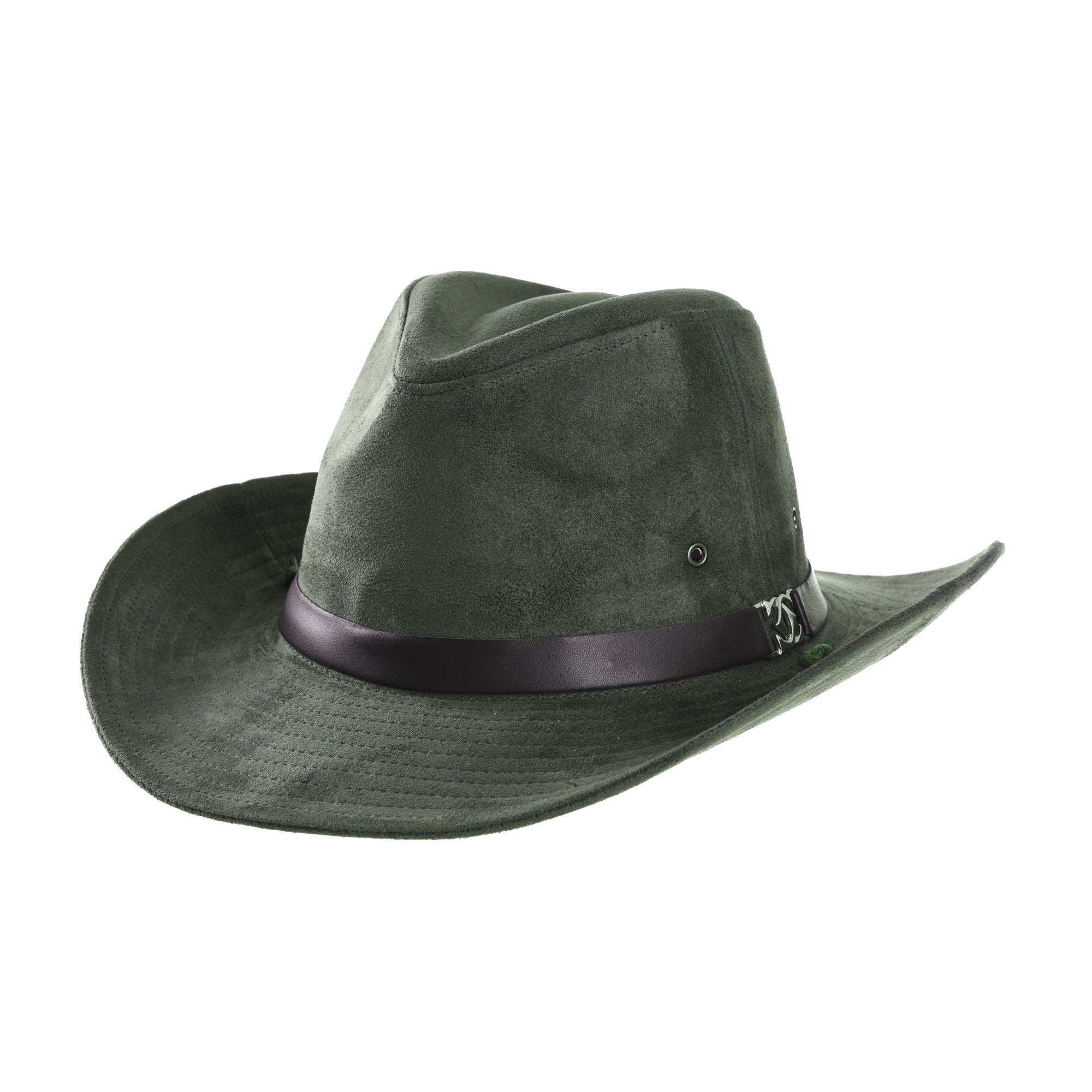WITHMOONS Suede Indiana Jones Hat Outback Hat Fedora with Cord CD8858