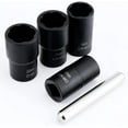 thumbnail image 4 of hefeisuimishangmaoyouxiangongsi Nut Extractor Socket Set 1/2" Drive 17mm-22mm 4 Pieces, 4 of 5