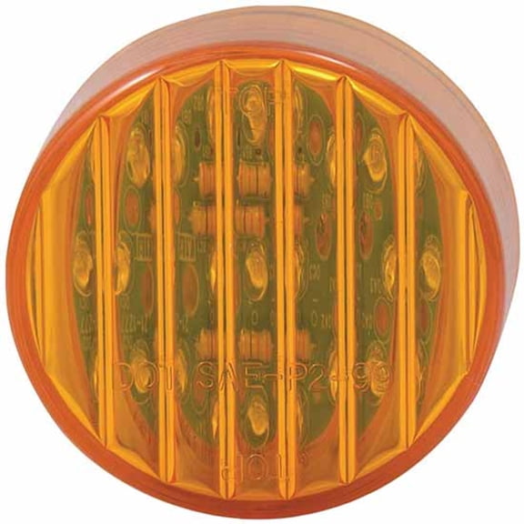 Trux TRX-223 - Amber 2 Inch Round 9 LED Marker Light