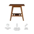 thumbnail image 5 of Linon Ashville Mid-Century Indoor Accent Side Table with Shelf, 22" Tall, Walnut, 5 of 14