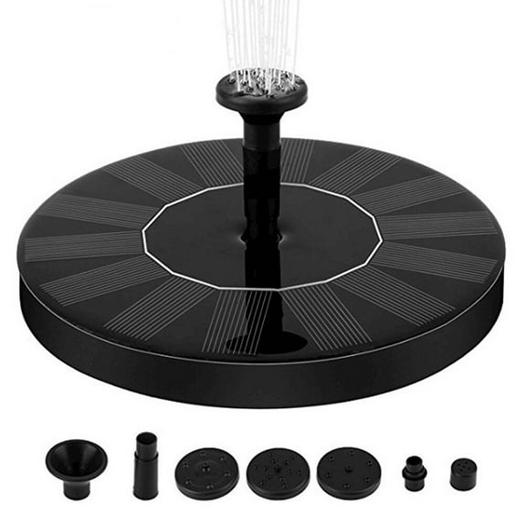 1W Solar Panel Floating Pool Fountain Water Pump Outdoor Black