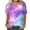 01 Purple, variant on YueHuiYing Galaxy Shirt for Women Space Print Loose-Fit Short Sleeve Crewneck Casual Blouse Summer Graphic Tee Tops Cute Streetwear
