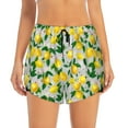 thumbnail image 2 of Gukieu Lemon1 Print Women's Sports Shorts with Drawstring Elastic Waistband for Running, Yoga, Fitness-XX-Large, 2 of 7