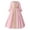 Pink*, variant on RUTAYY Children Girls Dress V-Neck Long Sleeve Embroidered Belted Robe Gown Lace Trim Party Wear Comfortable Travel Elegant Dresses