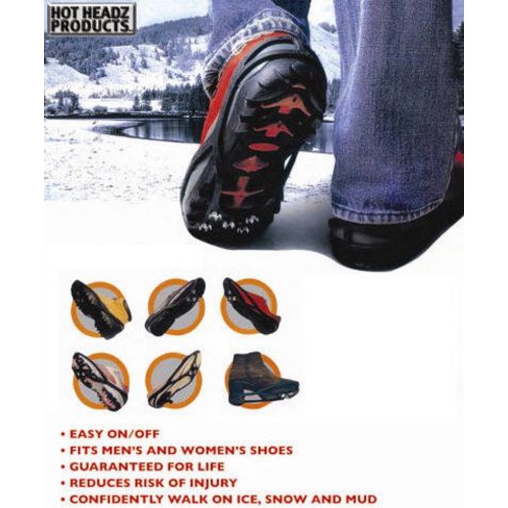 Hot Headz NoSlip Ice Cleats, Black, Medium