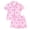 F197-Red, variant on FYDUU Girls Pajamas Bow Printed Short Sleeve Tops and Shorts Set Cute Soft Sleepwear Kids Button Down Loungewear Pajama Sets 8 Years