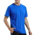 thumbnail image 1 of BOBOGOJP T-Shirts pour Homme Manches Courtes Col Rond Doux Ajustés (Bleu,3TG), 1 of 5