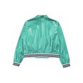 thumbnail image 2 of Manyakai Kids Girls Shiny Metallic Jackets Boys Long Sleeve Motorcycle Coats Outerwear Hip Hop Jazz Blue Green 8, 2 of 9