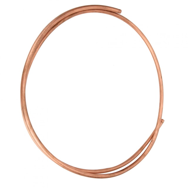 Tubo de cobre C1100 T2 de 2 m, tubo flexible en espiral para aire acondicionado, refrigerador, diámetro exterior de 9,5 mm y diámetro interior de 7,9 mm