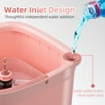 thumbnail image 5 of INWEJIA Spin Mop and Bucket Set with Telescopic Stainless Steel Handle, Pink, 6-Piece, 5 of 9