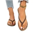 thumbnail image 6 of Agkizg Womens Beach Flip Flops, Thong Sandals, Solid Color Vintage Style Flat Flip-Flops Comfortable Open Toe Thong Sandals Summer Beach Outdoor Slippers, 6 of 7