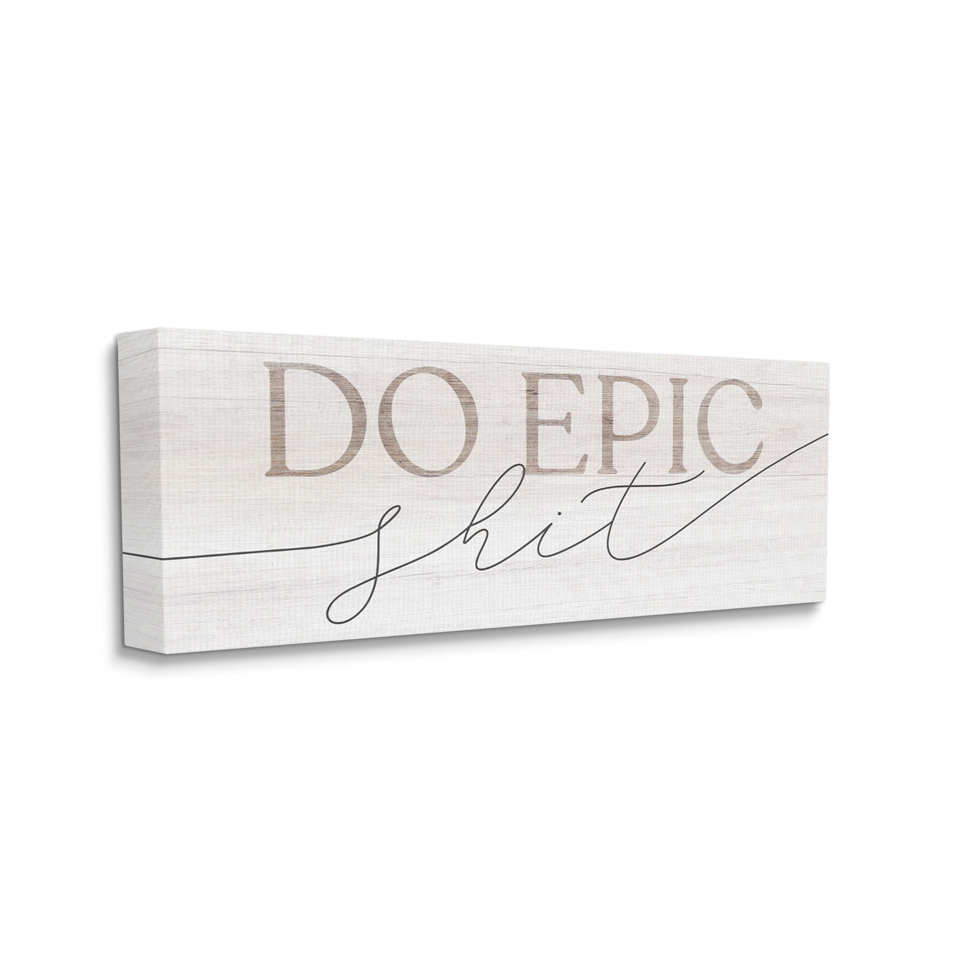 Stupell Industries Do Epic Sh** Fun Typography Sign Grainy Pattern Canvas Wall Art, 48 x 20, Design by Daphne Polselli
