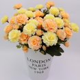 thumbnail image 2 of GROWTH TANK 1 Bunch Artificial Peony Flower Bridal Decor Yellow, 2 of 9
