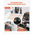 thumbnail image 4 of KFFKFF 6 Gallon Air Compressor, 1.7HP 2.3CFM@90PSI Portable Pancake Air Compressor & 150PSI Max Pressure, 12-Piece Accessory Kit with 25FT Air Hose for Tire Inflation, Spray Painting, 4 of 9
