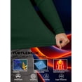 thumbnail image 5 of Green Turtleneck Men Long Sleeve Knitted Shirt Ultra SoftTurtle Neck Sweater James For Men (L), 5 of 7
