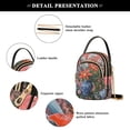 thumbnail image 4 of FORMRS Crossbody Bag for Women Quilted Travel Shoulder Cell Phone Purse with Chain Strap Handbag, Orange Vibrant Flowers, 4 of 7