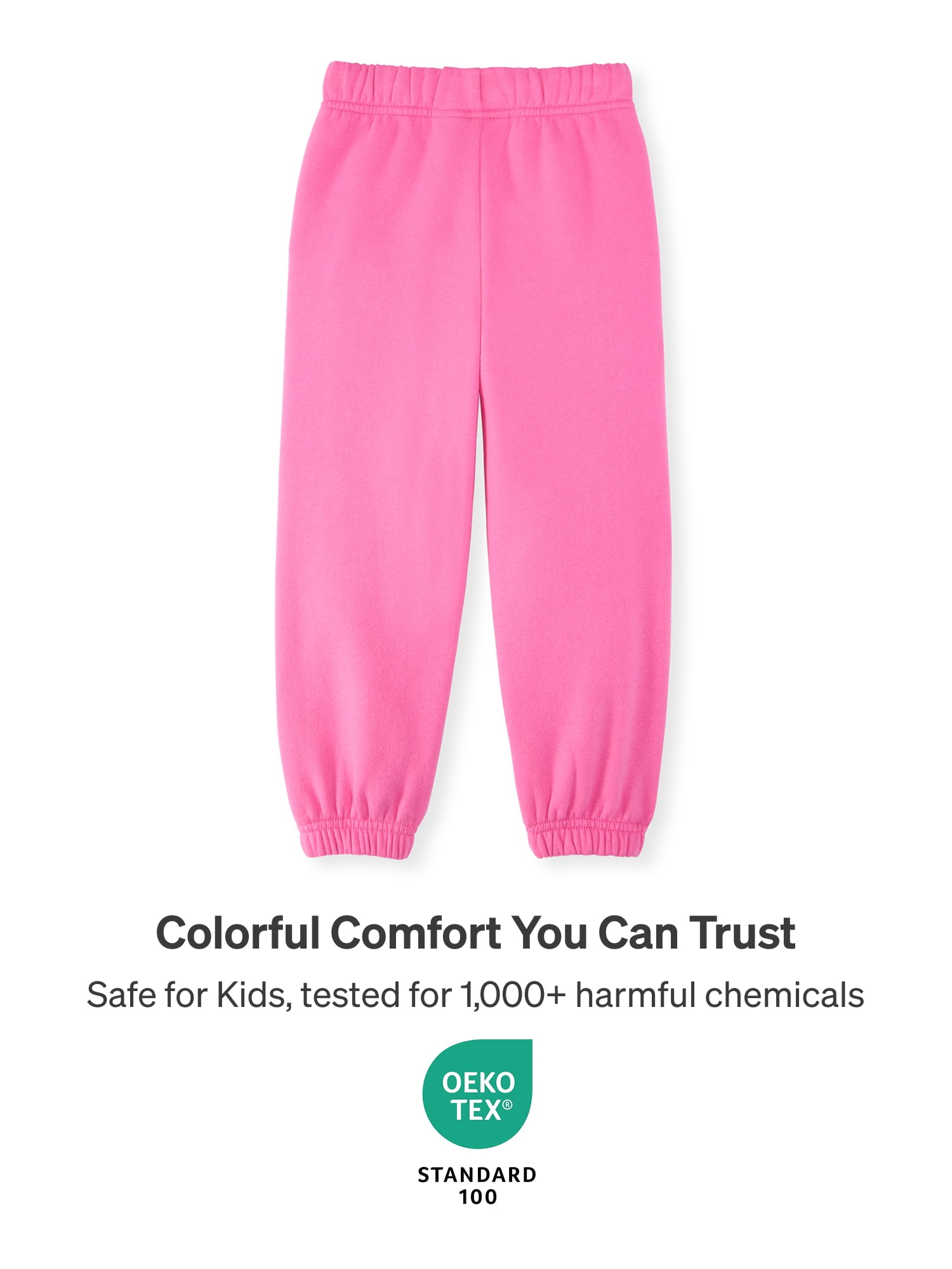 Color Mix by Garanimals Kids Fleece Sweatpants, Sizes 6–16
