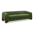thumbnail image 2 of Jennifer Taylor Home Alpine 90.5" Modern Scandinavian Boucle Minimalist Round Arm Sherpa Sofa, Moss Green Fleeced Teddy, 2 of 8