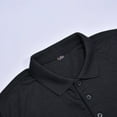 thumbnail image 6 of kamemi Polo Shirts Male Silk Touch Polo Men Extended T-Shirts(Black,4XL), 6 of 6