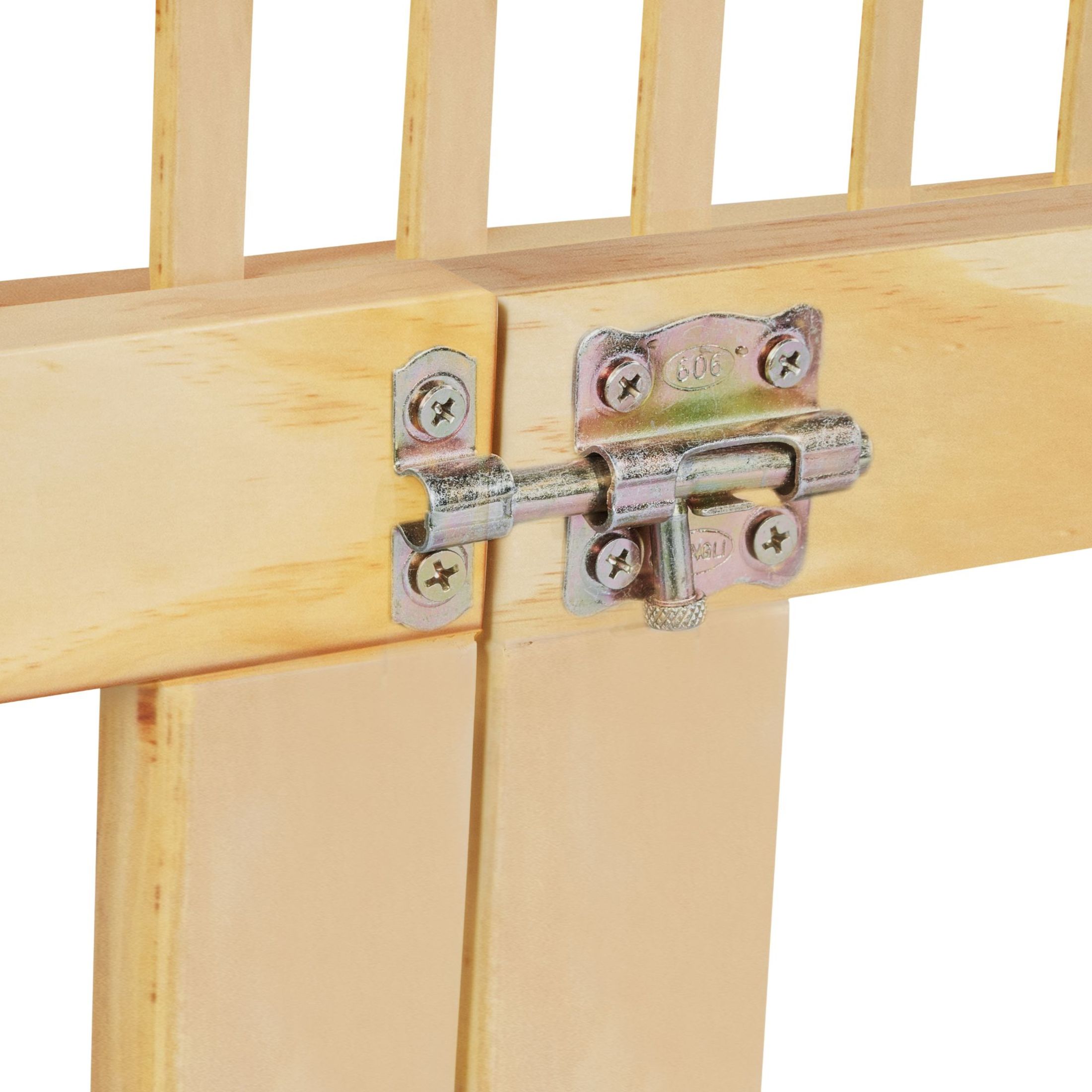 Noble House Twin Over Twin Floor Bunk Bed, Solid Pine Wood Frame with Slide, Convertible Ladder & Guardrails, Natural