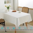 thumbnail image 3 of 8ft Rectangular Table 60x126 Inch Rectangular Tablecloth Wrinkle-Free Washable Tablecloth for Party 8ft Rectangular Table 6 Pack White Tablecloth 60x126, 3 of 5