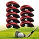 thumbnail image 2 of 9 piezas de cubiertas para cabezas de hierro de Golf Sharpla negro rojo, 2 of 8