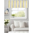 thumbnail image 4 of Minimalist Yellow Grey White Striped Valances for Windows,Kitchen Valance Rod Pocket Short Curtain, Abstract Geometric Line Valance Curtain Window Valances for Bedroom Bathroom Living Room 42x12in, 4 of 9