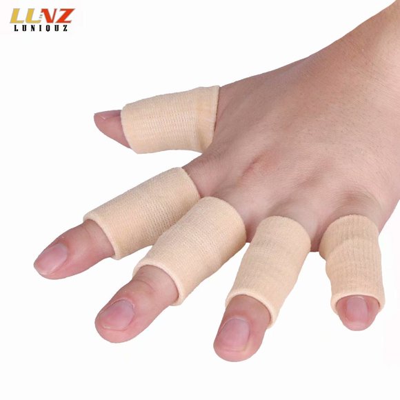 10pcs Finger Sleeves, Thumb Splint Brace for Finger Support, Relieve Pain for Arthritis,Triggger Finger, Compression Aid for Sports