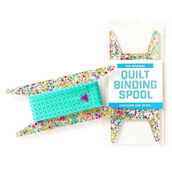 Binding Spool Teal Aqua & Gold Glitter by Stitch Supply Co