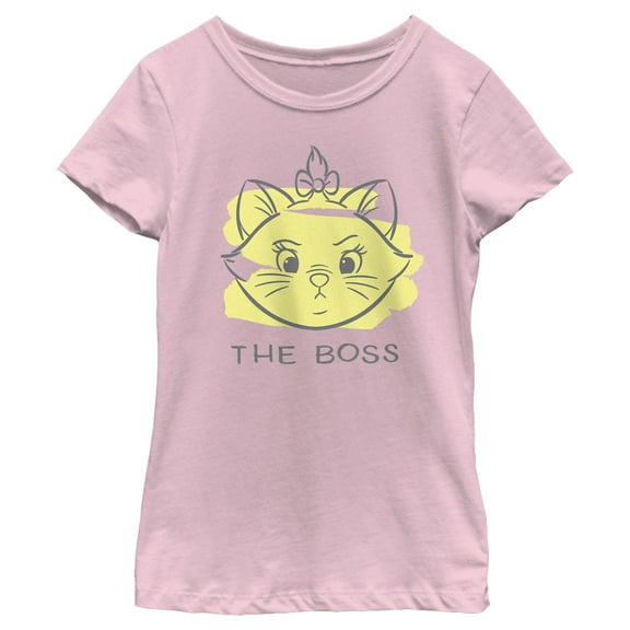 Girl's Aristocats Marie The Boss Graphic Tee Light Pink Small