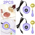 thumbnail image 1 of Calentador Horno Eléctrico Con Forma Pata Gato Juego Cucharas para Derretir Invitaciones Color Morado 2 Uds., 1 of 7